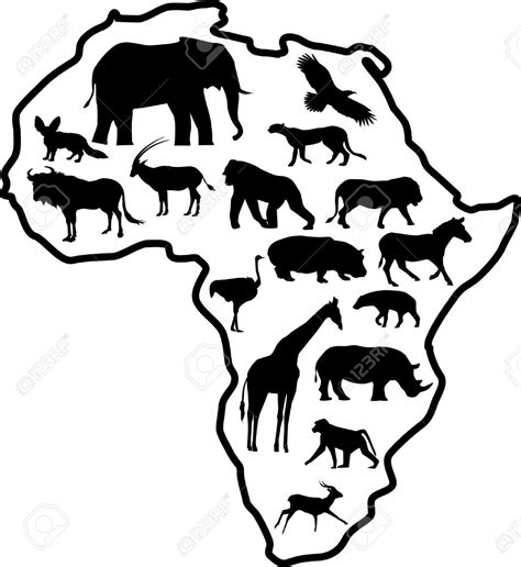 Africa Safari Animal Silhouette Animal Silhouette African Animals