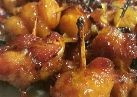 Season with black pepper and serve. BBQ & Bacon Water Chestnuts | Recipe | Chestnut recipes, Bbq bacon, Cooking recipes