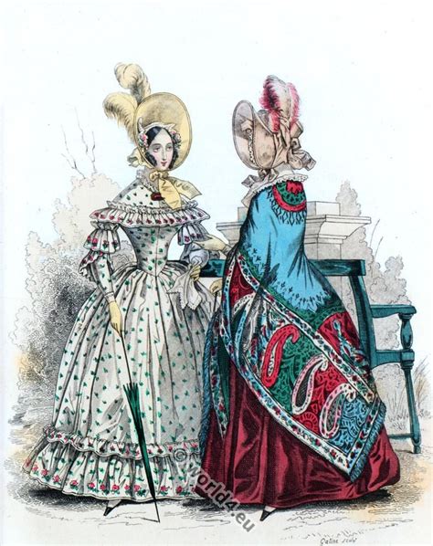 Romantic Era Costumes La Mode Mai 1837 Romanticism Victorian