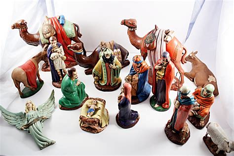 Vintage Nativity Set Large Holland Ceramic Hand Painted Made Etsy
