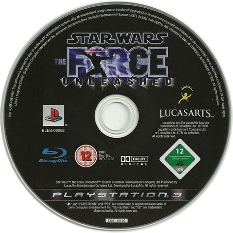 Star Wars The Force Unleashed 2008 Playstation 3 Box Cover Art