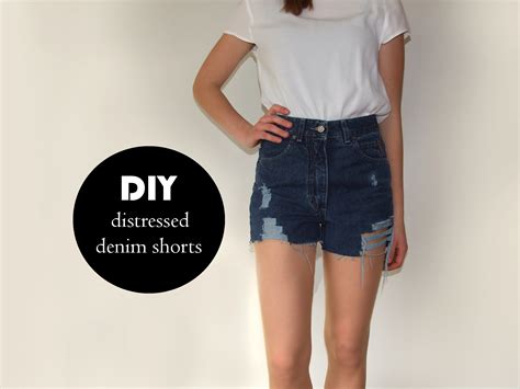 Diy Distressed Denim Shorts German