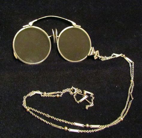 Victorian Pince Nez Eyeglasses Lorgnette Spectacles 12k Gold Filled 18 Power Of One Designs