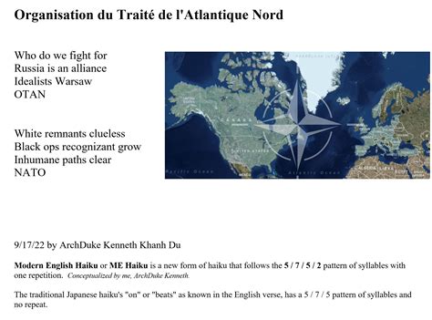 Organisation Du Trait De L Atlantique Nord Poem By Archduke