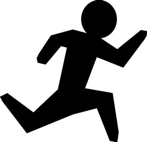 Stick Figure Running Silhouette Transparent Png Png Mart