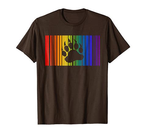 Gay Bear T Shirt Lgbt Paw Barcode Azp Anzpets