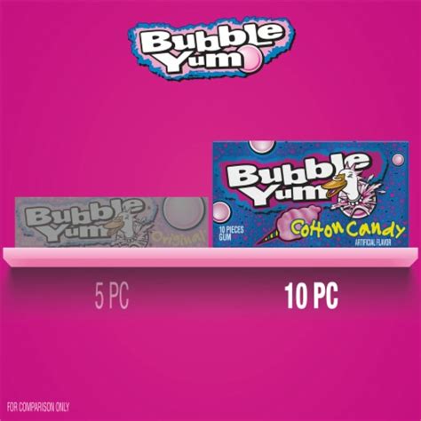 Bubble Yum Cotton Candy Bubble Gum Pack 10 Pieces 282 Oz Dillons