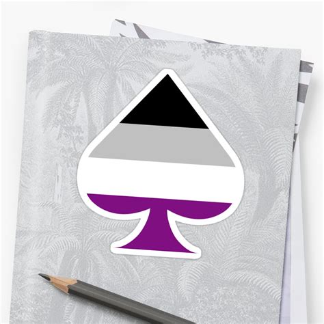 Asexual Pride Symbol With Asexual Flag Colors Sticker By