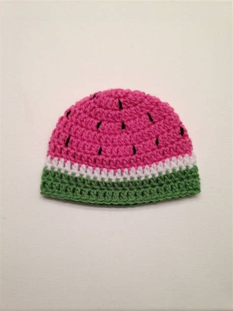 Crochet Watermelon Hat By Tcsimplychic On Etsy 1300 Crochet