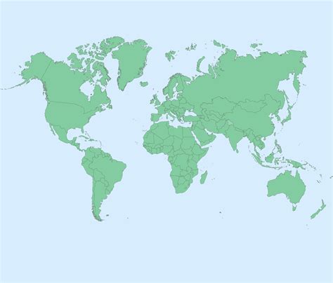 10 Best Printable World Map Not Labeled Printableecom Big World Map