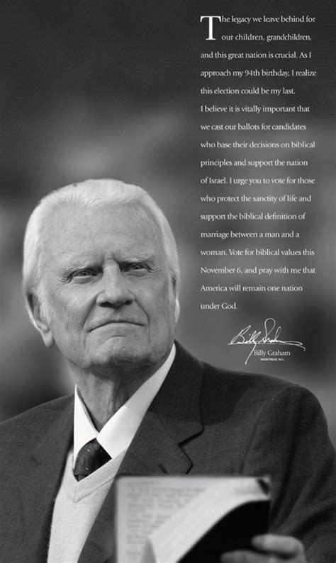 Billy Graham Goes Political With Full Page Ad Oregon Faith Report