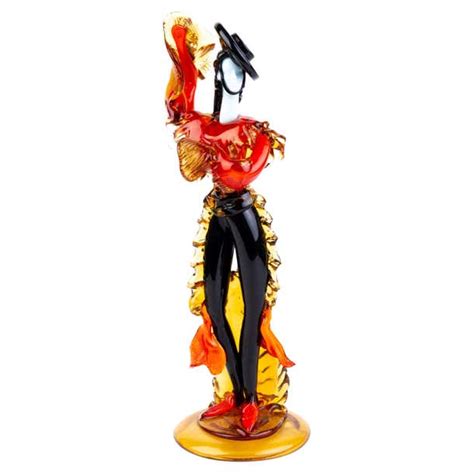 Italian Venetian Murano Glass Flamenco Dancer Sculpture By Franco Toffolo For Sale At 1stdibs