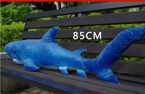 Middle Size Plush Shark Toy Lovely Dark Blue Stuffed Undersea World