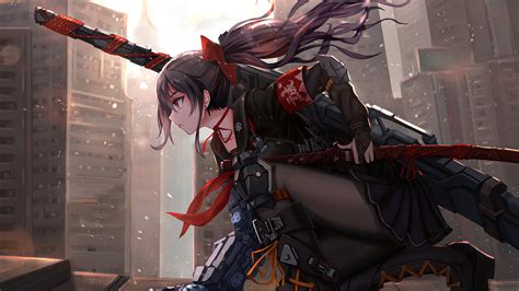 3840x2160 Anime Cyber Arm Sword Girl 4k 4k Hd 4k Wallpapers Images