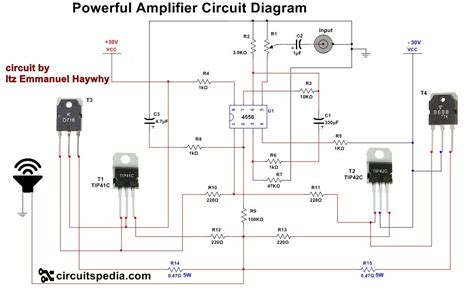 Typical amplifier with spilt power supply. How to make Audio power Amplifier Circuit - Electronic Projects Design/Ideas - Electronics-Lab ...