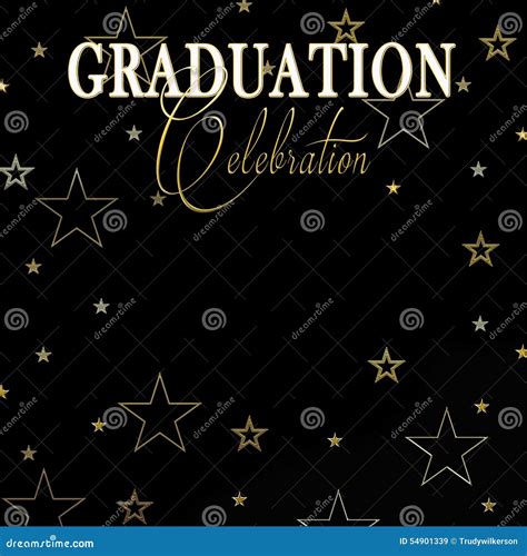 Graduation Background Blackgold Stars Stock Illustration