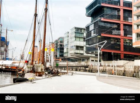 Modern Architecture Buildings In The Waterfront Hafencity Hamburg