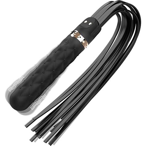 Bdsm Leather Whip And Clit G Spot Vibrator 2 In 1 Dildo Vaginal Anal Massager 9 Vibration