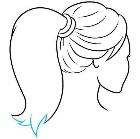 How To Draw A Ponytail Really Easy Drawing Tutorial