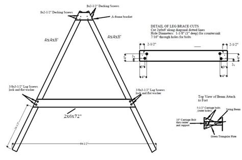 To do this, lay the swing beam (the 4'x6'x10′ piece of lumber) on the ground and start at one end of the lumber. Wood Idea: Diy Wooden Swing Set Plans Free PDF Plans ...