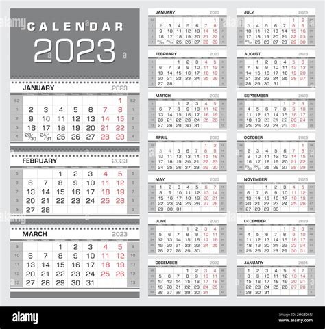 calendario 2023 calendario trimestral del muro con números de semana la semana comienza el