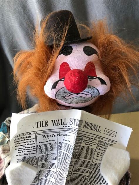 clown reading wall street journal from 1979 starched clothing ebay