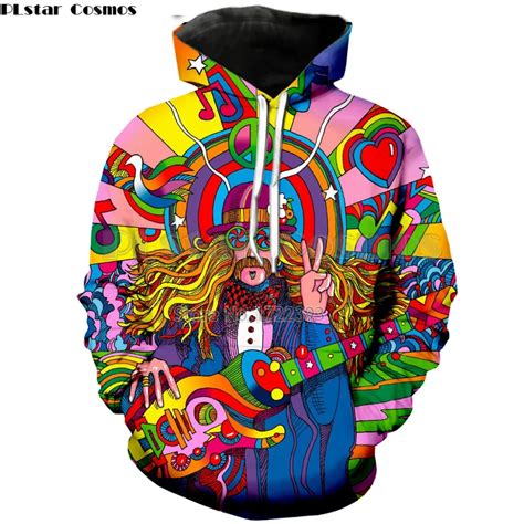 Plstar Cosmos Hippie Musician 3d Colorful A Groovy Hippie Unisex Hoodies Men Women Hoodie Street