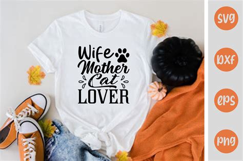 Wife Mother Cat Lover Graphic By Svgzone · Creative Fabrica