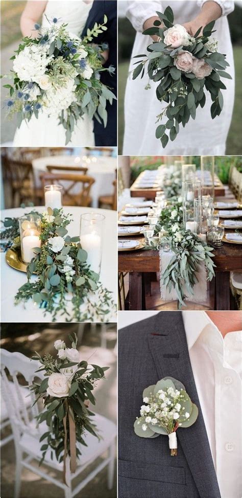20 Budget Friendly Eucalyptus Wedding Decor Ideas White Roses Wedding