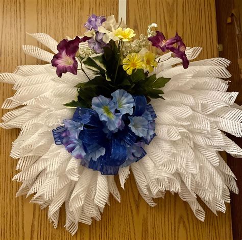 Angel Wing Board Wreath Etsy