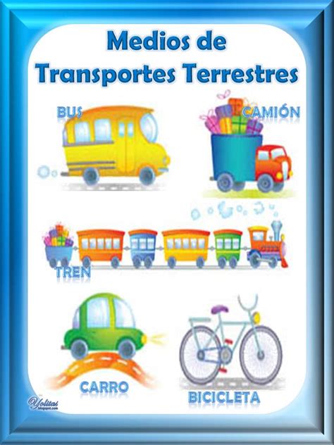 Medios de transporte maritimos, aereos y terrestres. Transporte terrestre para niños - Imagui