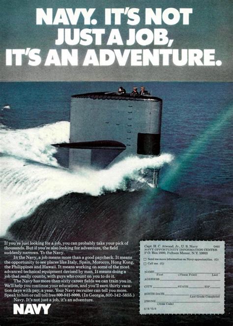 navy it s not just a job it s an adventure vintage recruitment ads with a catchy tagline
