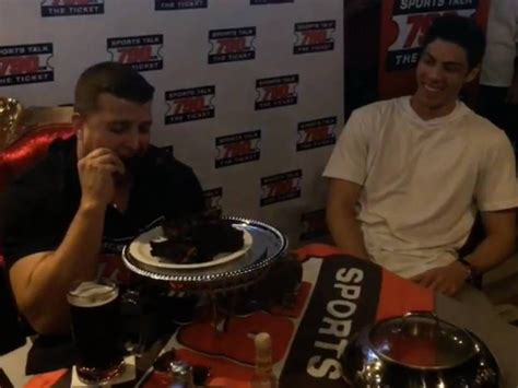 Christian Yelich Watched A Miami Radio Host Literally Eat Crow For
