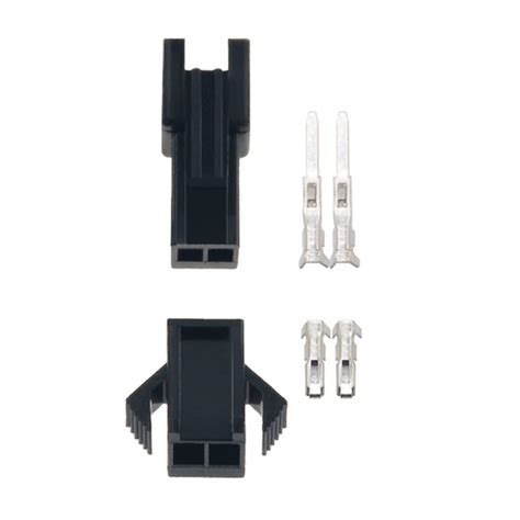 Black JST SM Male And Female Connector Kit 2 Pin Railwayscenics