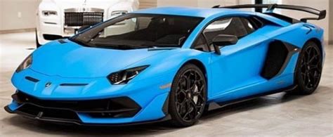 Blu Seiler Lamborghini Aventador Svj Shows Striking Matte Baby Blue