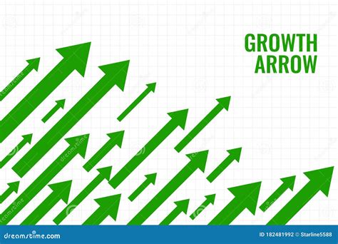 Business Growth Arrow Showing Upward Trend Stock Vector Illustration