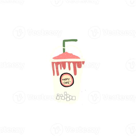 Dessert In Cafe Strawberry Juice 27737362 Png