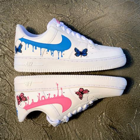 Swoosh Drip With Butterflies Nike Air Force 1 Etsy Australia