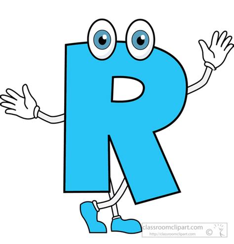 Alphabets Clipart Letter R 2 Cartoon Alphabet Clipart Classroom Clipart
