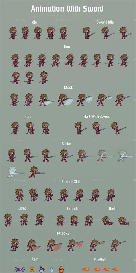 Shadow Ninja Sprite Sheet Sprite Pixel Art Graphic Design Layouts