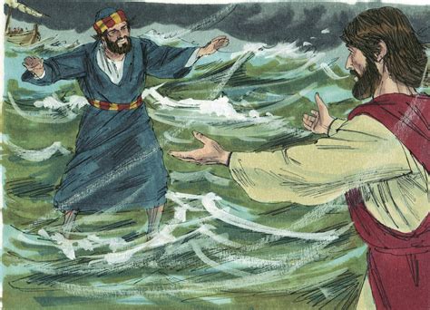Peter Walks On Water Visual Peter Walks On Water Jesus Walk On Water