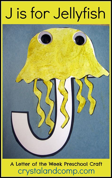 J Is For Jellyfish Craft ~ Jellyfish Letter Preschool Crafts Activities