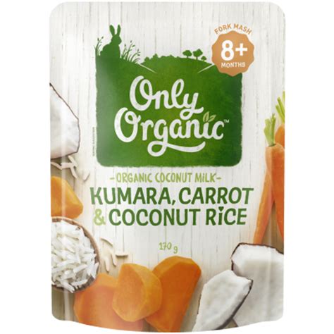 Only Organic Kumara Carrot And Coconut Rice 8 Months Nz