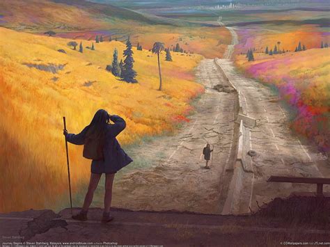 Looking Distance Female Journey School Girl Alone Fantasy