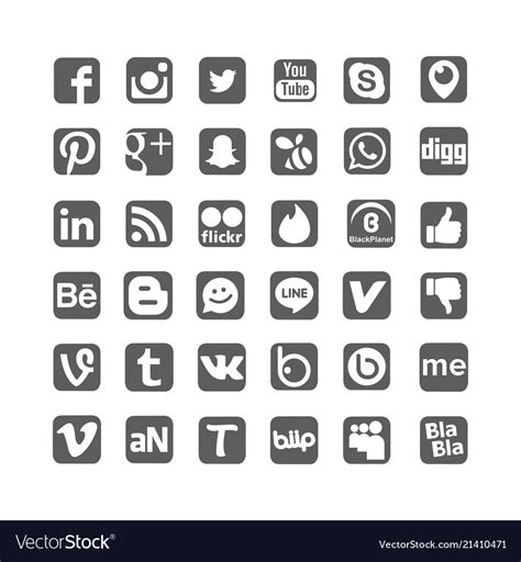 Social Media Icons Svg Social Media Icons Png Social Media Icons Dxf