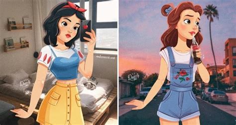 Artist Re Imagines Disney Princesses Into Modern Day