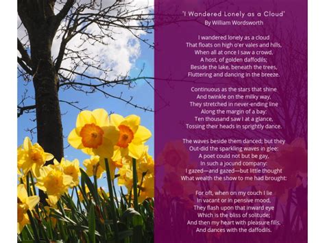 What Inspired William Wordsworths Daffodils Most Famous Poems