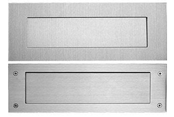Steel and fiberglass doors are among the more popular entry door materials today, due to their relative strength and durability, especially when. Stainless Steel Modern, Contemporary Door Mail Slot 13 in ...