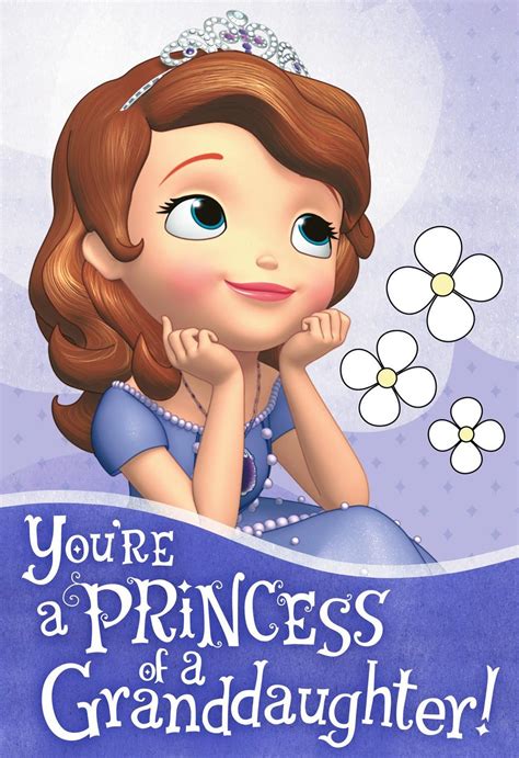 A sweet card for your granddaughter. Sofia the First Birthday Card for Granddaughter With ...