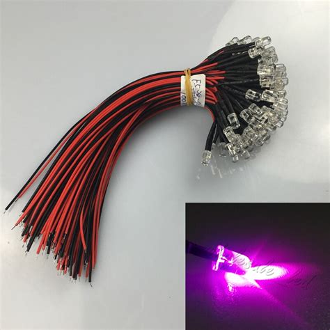 20pcs 18cm Pre Wired 5mm Led Light Lamp Bulb Prewired Emitting Diodes